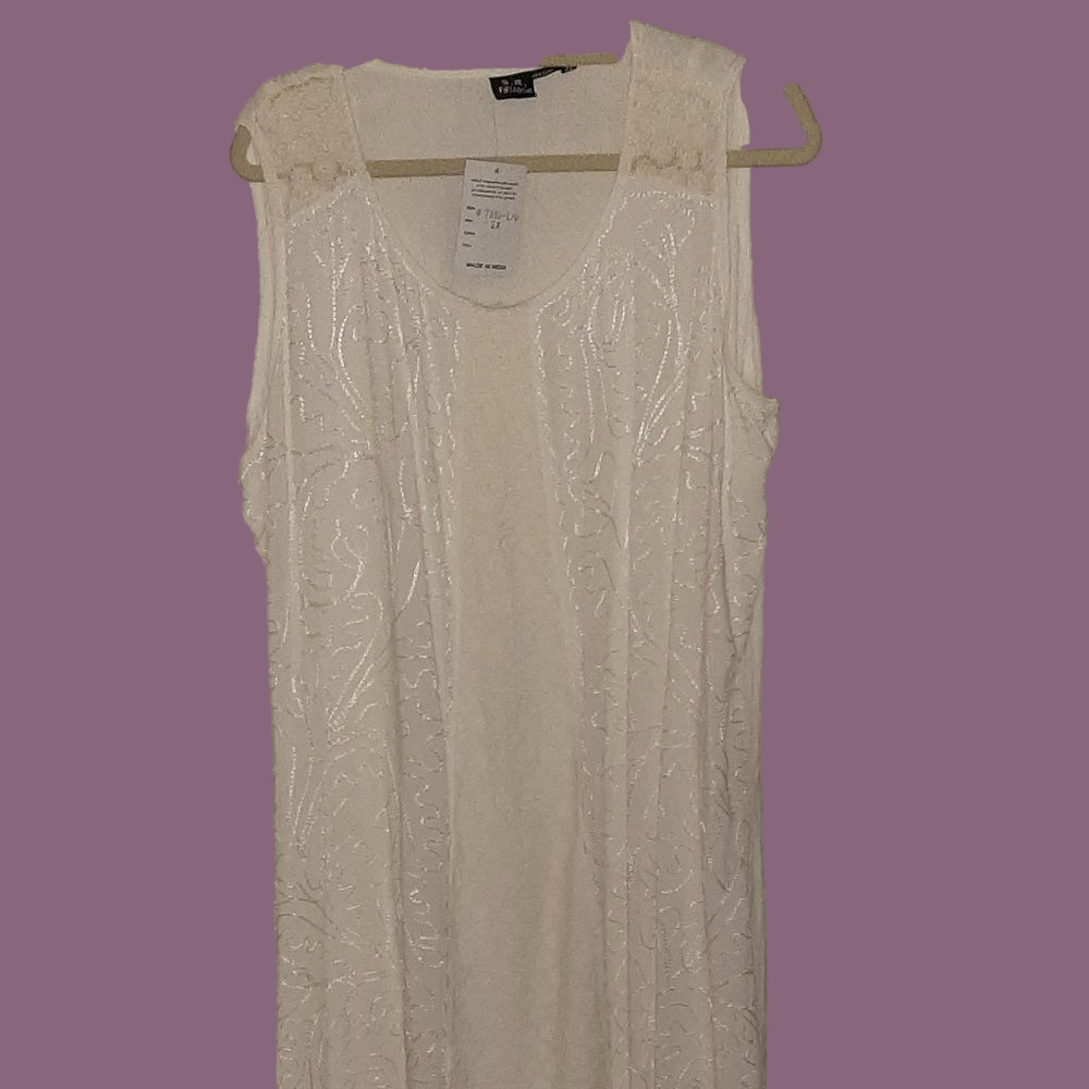 Women's 2 XL white boho summer dress